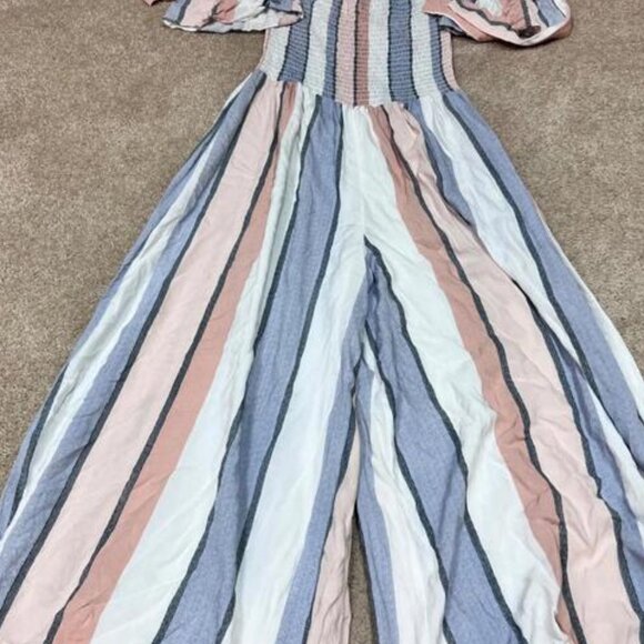 Jumpsuit Striped Short Sleeve Women's - Picture 4 of 6